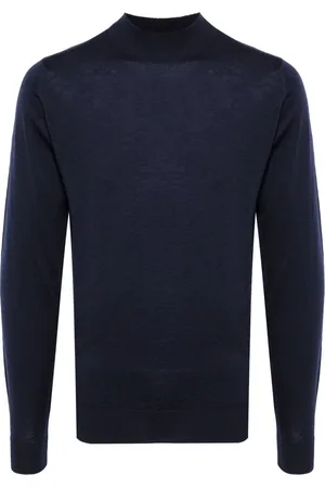 JOHN SMEDLEY Mock neck fine-knitted jumper