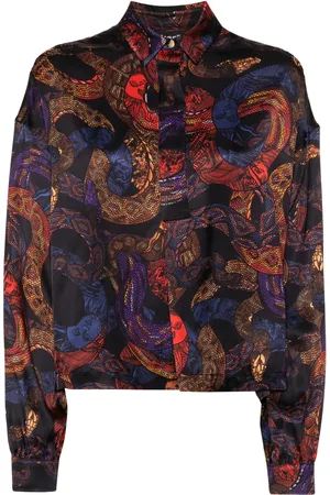 Roberto Cavalli Apocalypse snake-print button-up shirt