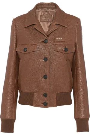 Prada Crocodile-embossed leather jacket