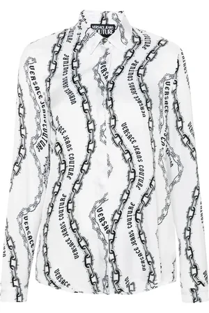 VERSACE Chain-link print shirt