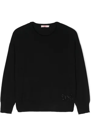 Liu Jo Rhinestone-logo sweater