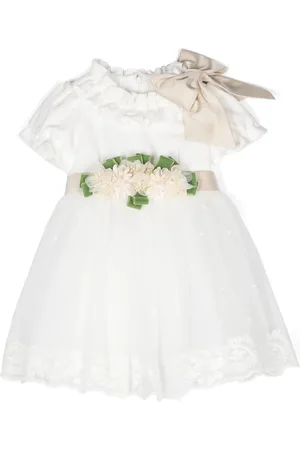 COLORICHIARI Floral-appliqué party dress