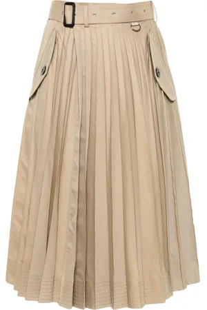 SACAI Plissé midi skirt
