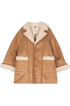 DOUUOD KIDS Faux-suede coat