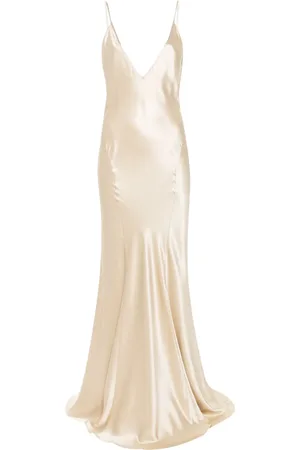 Saint Laurent Silk V-neck maxi dress