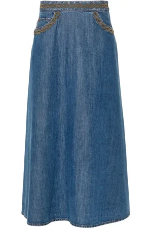 VALENTINO GARAVANI Denim midi skirt