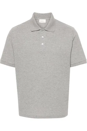Saint Laurent Piqué-weave polo shirt