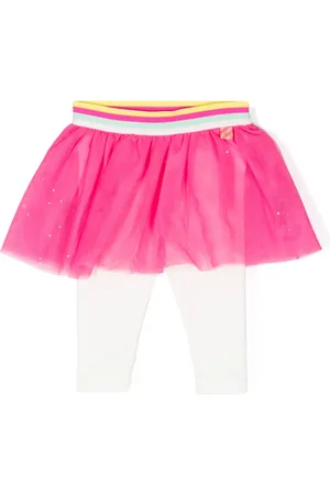 Billieblush Tulle-overlay leggings