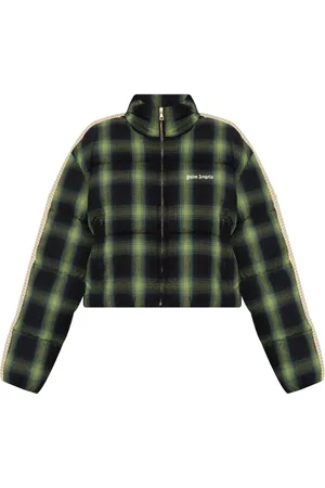 Palm Angels Check-pattern puffer jacket