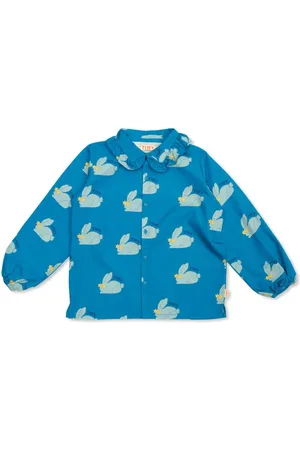 Tiny Cottons Rabbits frilled-collar shirt