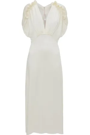 Victoria Beckham Ruffled V-neck midi dress