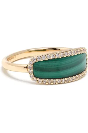 APM Monaco 18kt gold plated malachite ring