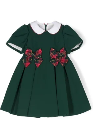 COLORICHIARI Checked-bow dress