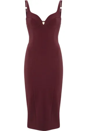 Elisabetta Franchi Cup-cut midi dress