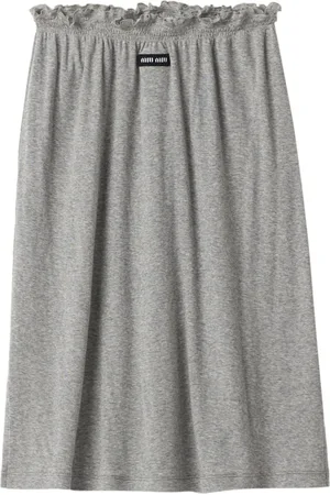 Miu Miu Ribbed jersey skirt