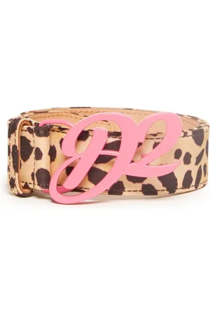 Dsquared2 Leopard-print logo-buckle belt