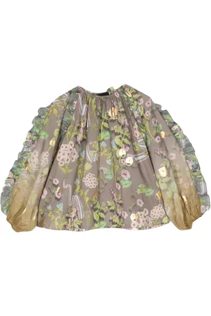 Cynthia Rowley Floral-print cotton blouse