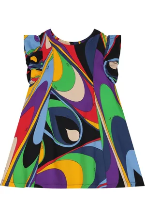 PUCCI Junior Onde-print dress