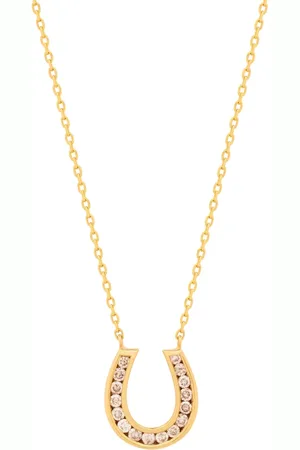 KAMUSHKI 18kt gold Horseshoe diamond necklace