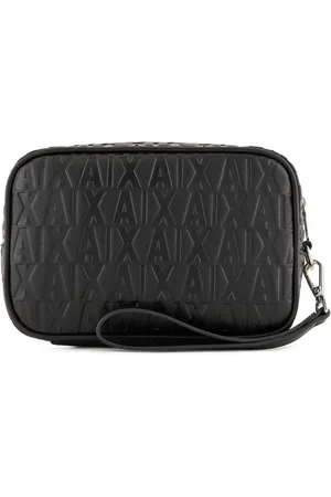 Armani Exchange Logo-embossed toiletry bag