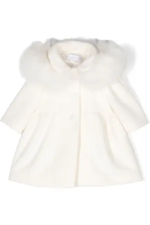 COLORICHIARI Faux fur-hood coat