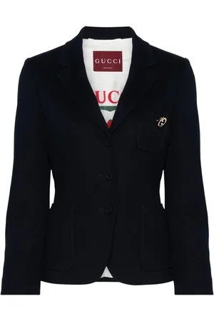 Gucci Logo-brooch blazer