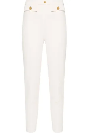 Elisabetta Franchi Logo-rivet straight-leg trousers