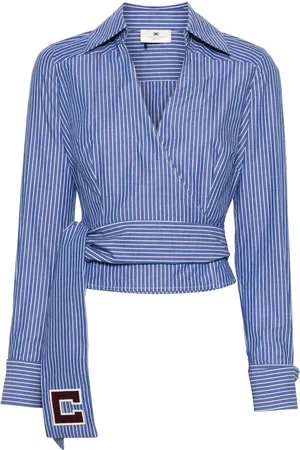 Elisabetta Franchi Logo-print striped shirt