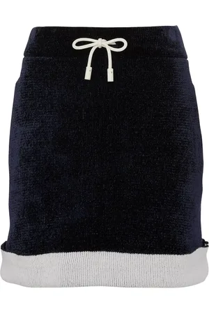 J.W.Anderson Contrast-hem chenille mini skirt