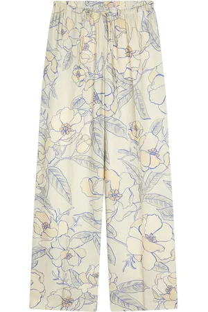 DRIES VAN NOTEN Floral-print palazzo trousers