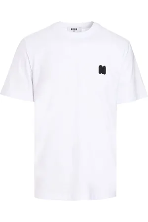 Msgm Logo-appliqué cotton t-shirt