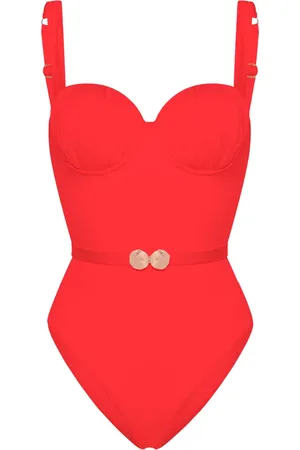 Noire Swimwear Belted ruched balconette swimsuit