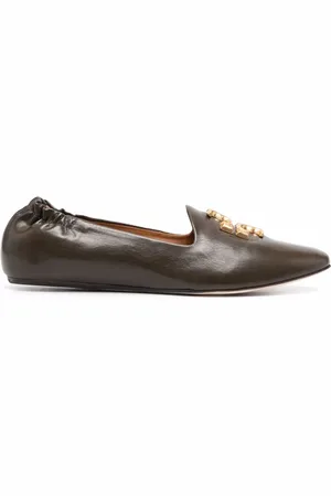 Tory Burch Eleanor leather ballerina shoes