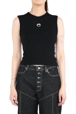Marine Serre Knit moon-logo vest