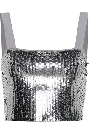 Maje Sequinned crop top