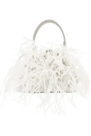 Oscar de la Renta Nano O Handle ostrich-feather bag