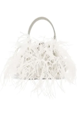 Oscar de la Renta Nano O Handle ostrich-feather bag