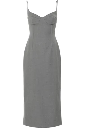 DAVID KOMA Winged-cups midi dress