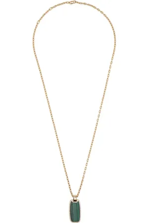 APM Monaco Malachite medal necklace