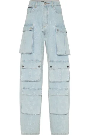 Philipp Plein Monogram cargo jeans