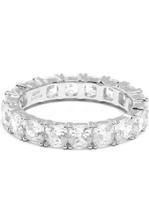 APM Monaco Crystal-embellished square ring