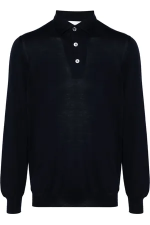 LARDINI Fine-knit polo top