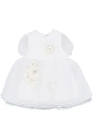 Simonetta Floral-embroidered dress