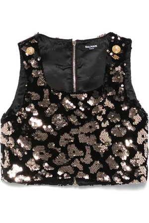 Balmain Sequin-embellished top
