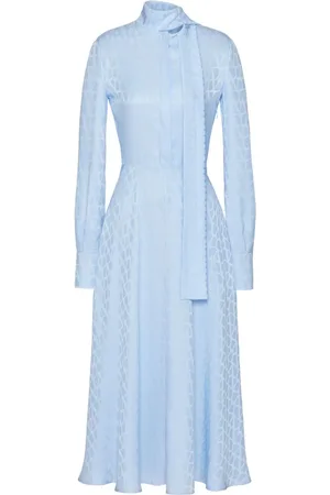 VALENTINO GARAVANI Toile Iconographe silk midi dress