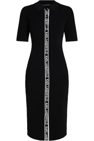 Karl Lagerfeld Logo-tape midi dress