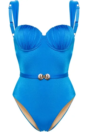 Noire Swimwear Belted ruched balconette swimsuit