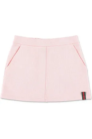 Gucci Web-stripe cotton skirt