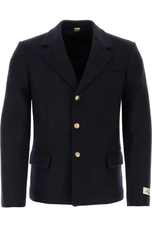 Gucci Embossed-buttons wool single-breasted blazer