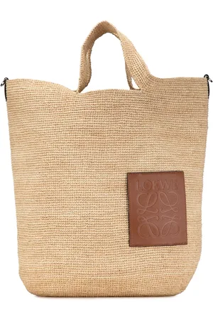 Loewe 2020-2023 Large Raffia Slit satchel